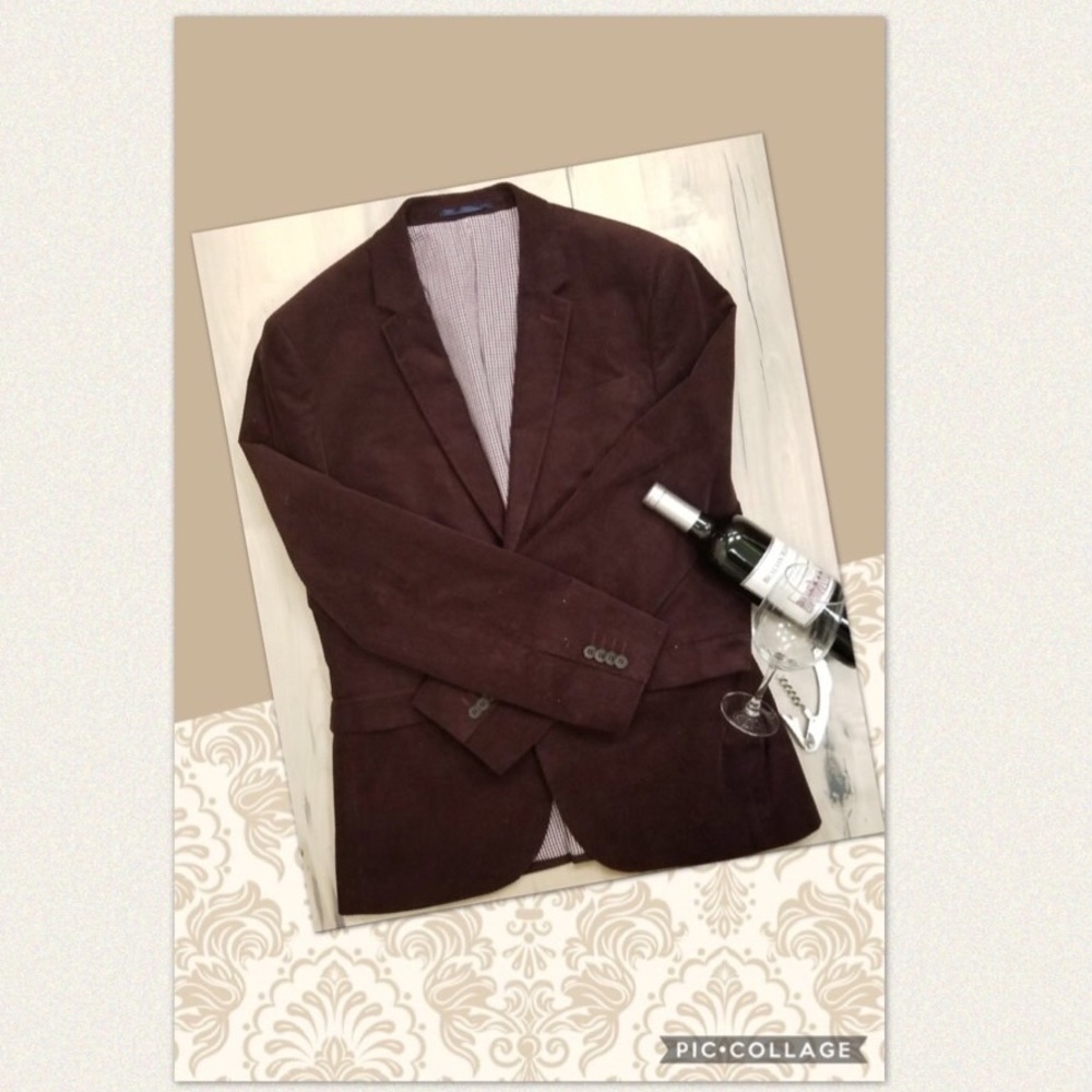H&M Corduroy Burgundy Jacket 40